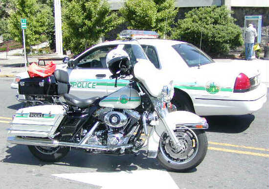 Police Bike and Squad Car