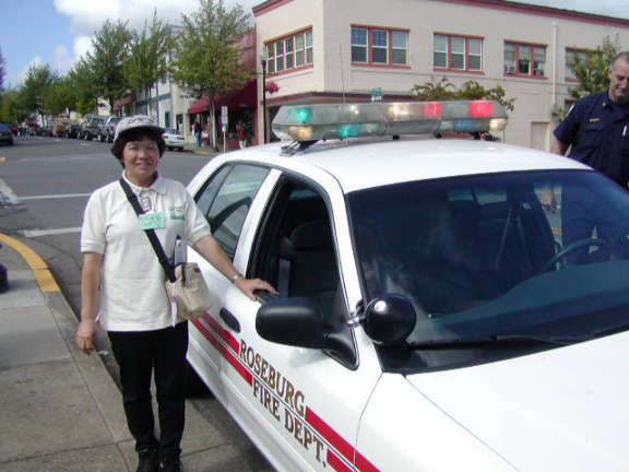 Toshiko and a Fire Command Car